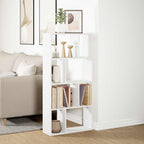 Librería de madera de ingeniería blanca 60x20x120,5 cm