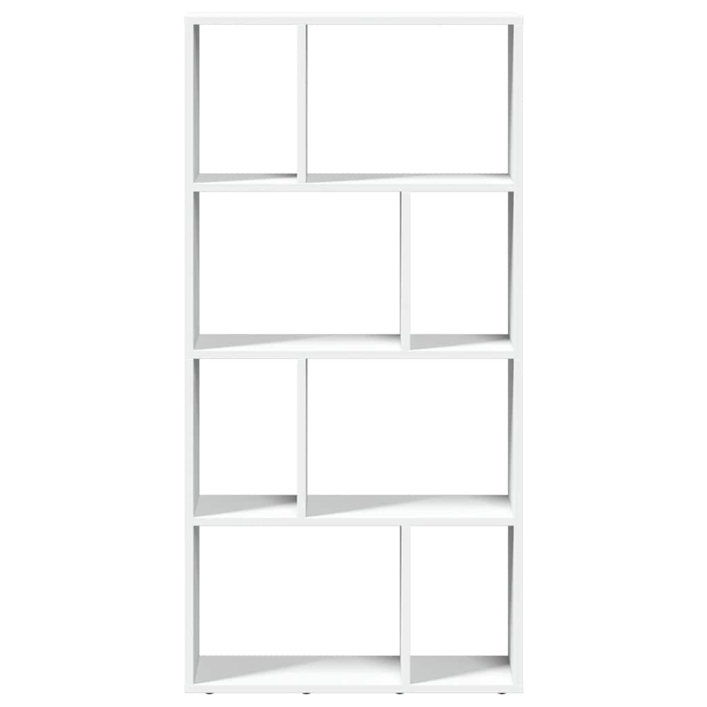Librería de madera de ingeniería blanca 60x20x120,5 cm