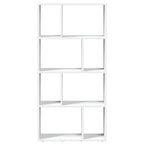 Librería de madera de ingeniería blanca 60x20x120,5 cm