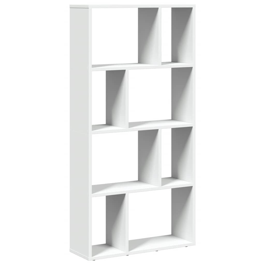 Librería de madera de ingeniería blanca 60x20x120,5 cm