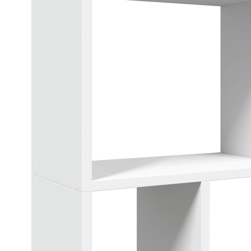 Librería de madera de ingeniería blanca 60x20x120,5 cm