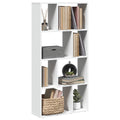 Librería de madera de ingeniería blanca 60x20x120,5 cm