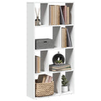Librería de madera de ingeniería blanca 60x20x120,5 cm