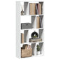 White engineered wood bookcase 60x20x120.5 cm