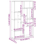 Estantería de madera de ingeniería blanco 72x20x120,5 cm