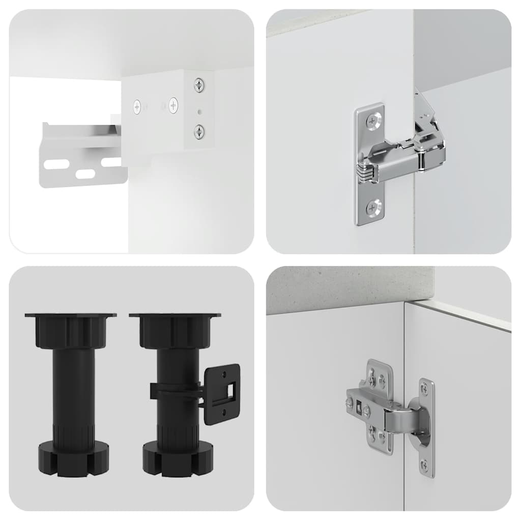 Conjunto de armarios de cocina "Lucca" de 7 piezas en madera de ingeniería gris hormigón