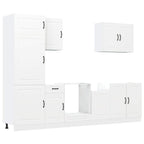Mueble de cocina Kalmar blanco 7 piezas madera contrachapada