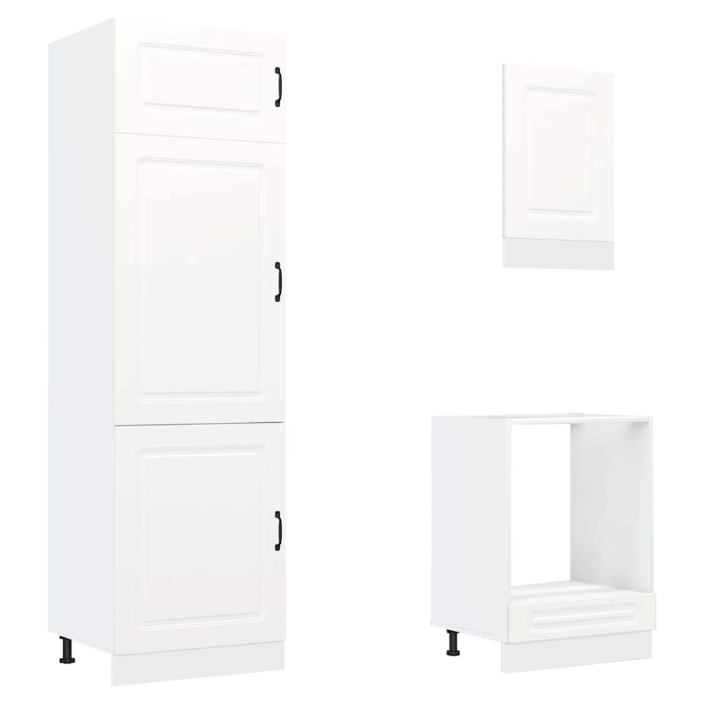 Mueble de cocina Kalmar blanco 7 piezas madera contrachapada