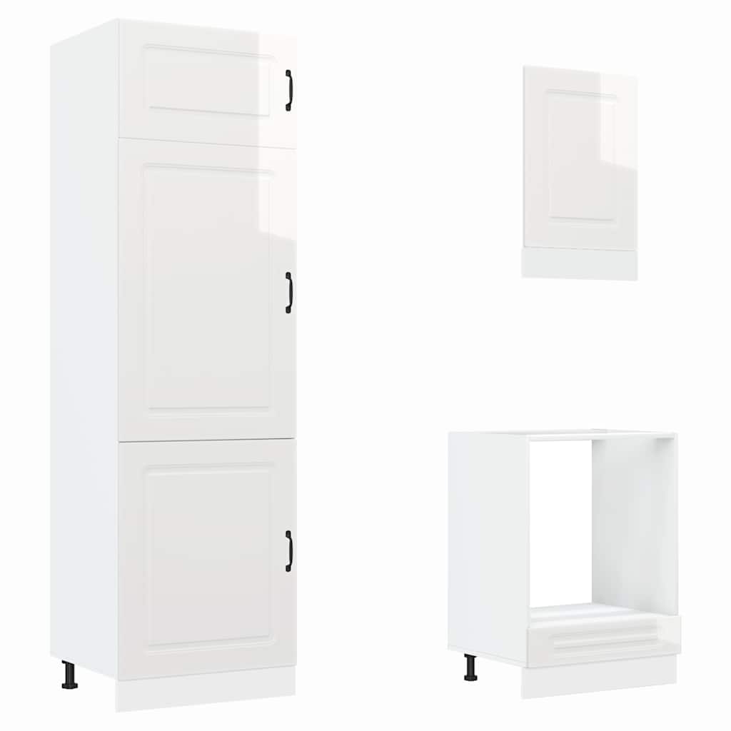 Mueble cocina Kalmar blanco de alto brillo 7 pzas