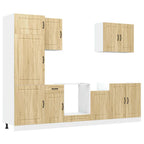 Mueble cocina Kalmar roble sonoma 7 pzas madera contrachapada