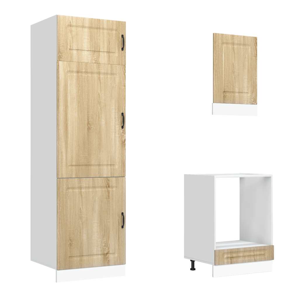 Mueble cocina Kalmar roble sonoma 7 pzas madera contrachapada