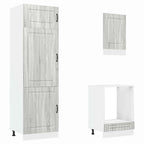 Mueble cocina Kalmar sonoma gris 7 pzas madera contrachapada