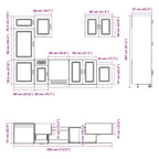 Mueble de cocina Kalmar 7 piezas artesanal roble