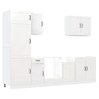 Mueble de cocina Lucca blanco 7 piezas madera contrachapada