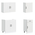 Mueble de cocina Lucca blanco 7 piezas madera contrachapada