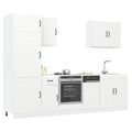 Mueble de cocina Lucca blanco 7 piezas madera contrachapada
