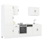 Mueble de cocina Lucca blanco 7 piezas madera contrachapada