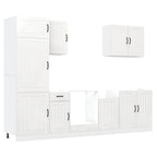 Mueble cocina Lucca blanco de alto brillo 7 pzas