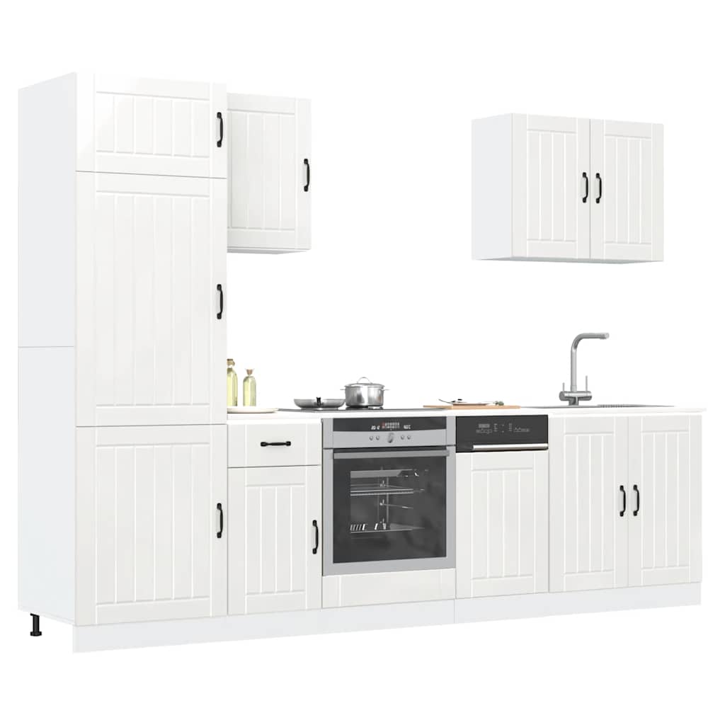 Mueble cocina Lucca blanco de alto brillo 7 pzas