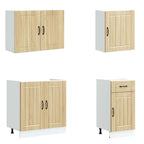 Mueble cocina Lucca roble sonoma 7 pzas madera contrachapada
