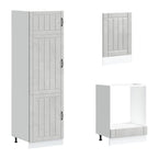 Mueble cocina Lucca gris hormigón 7 pzas madera contrachapada