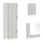 Mueble cocina Lucca sonoma gris 7 pzas madera contrachapada