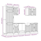 Mueble cocina Lucca sonoma gris 7 pzas madera contrachapada
