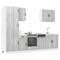 Mueble cocina Lucca sonoma gris 7 pzas madera contrachapada