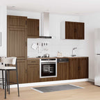 Mueble cocina Lucca roble marrón 7 pzas madera contrachapada