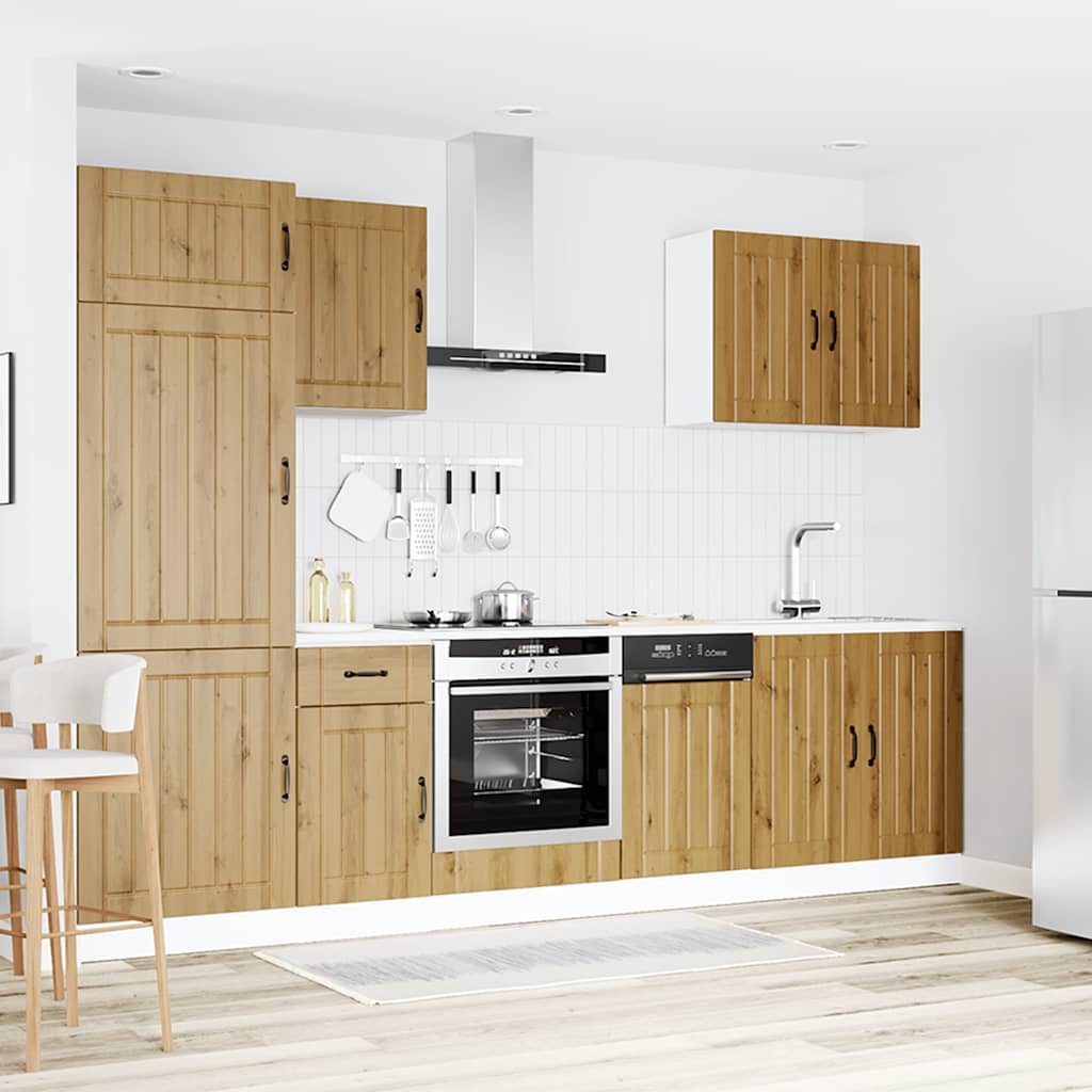 Mueble de cocina Lucca 7 piezas artesanal roble