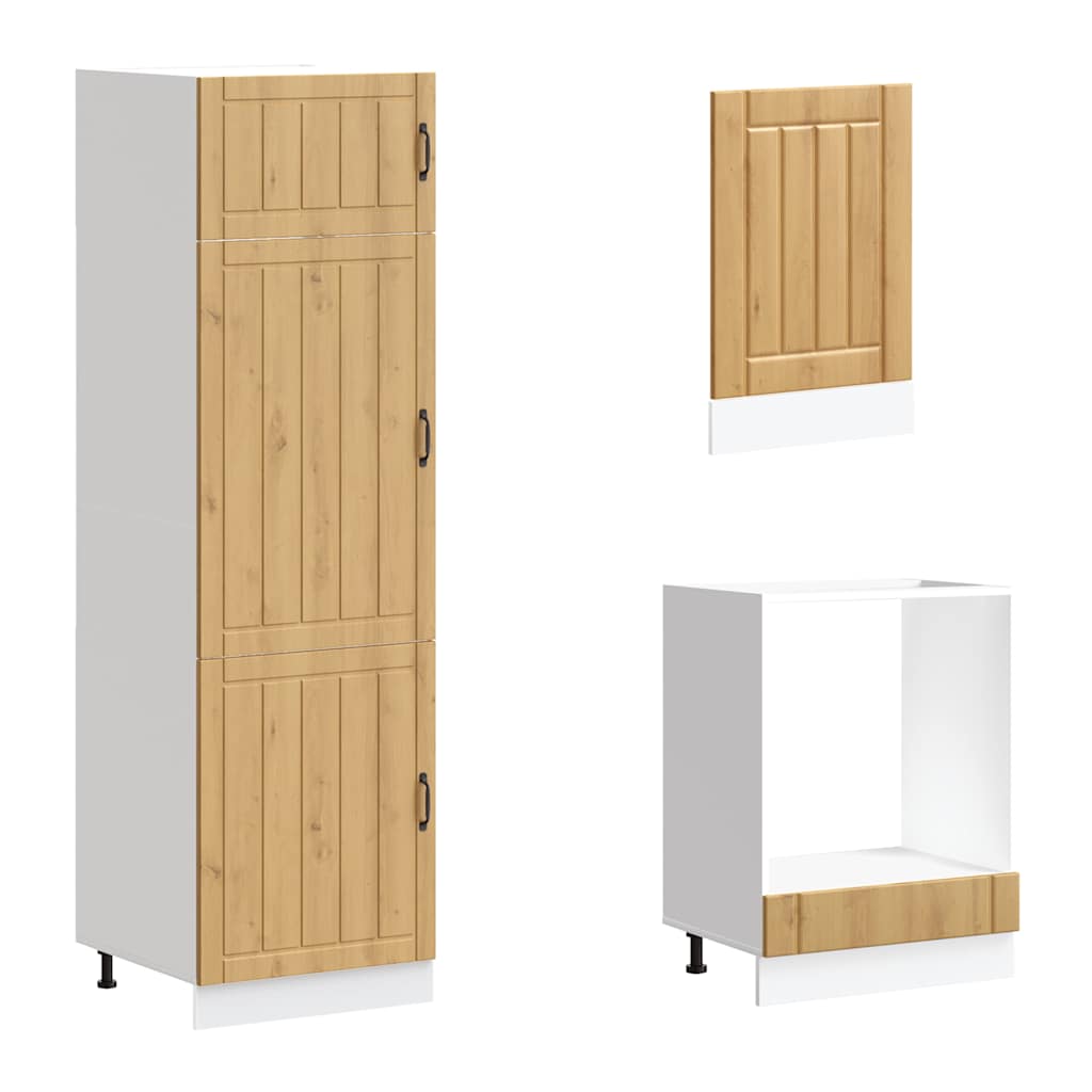Mueble de cocina Lucca 7 piezas artesanal roble