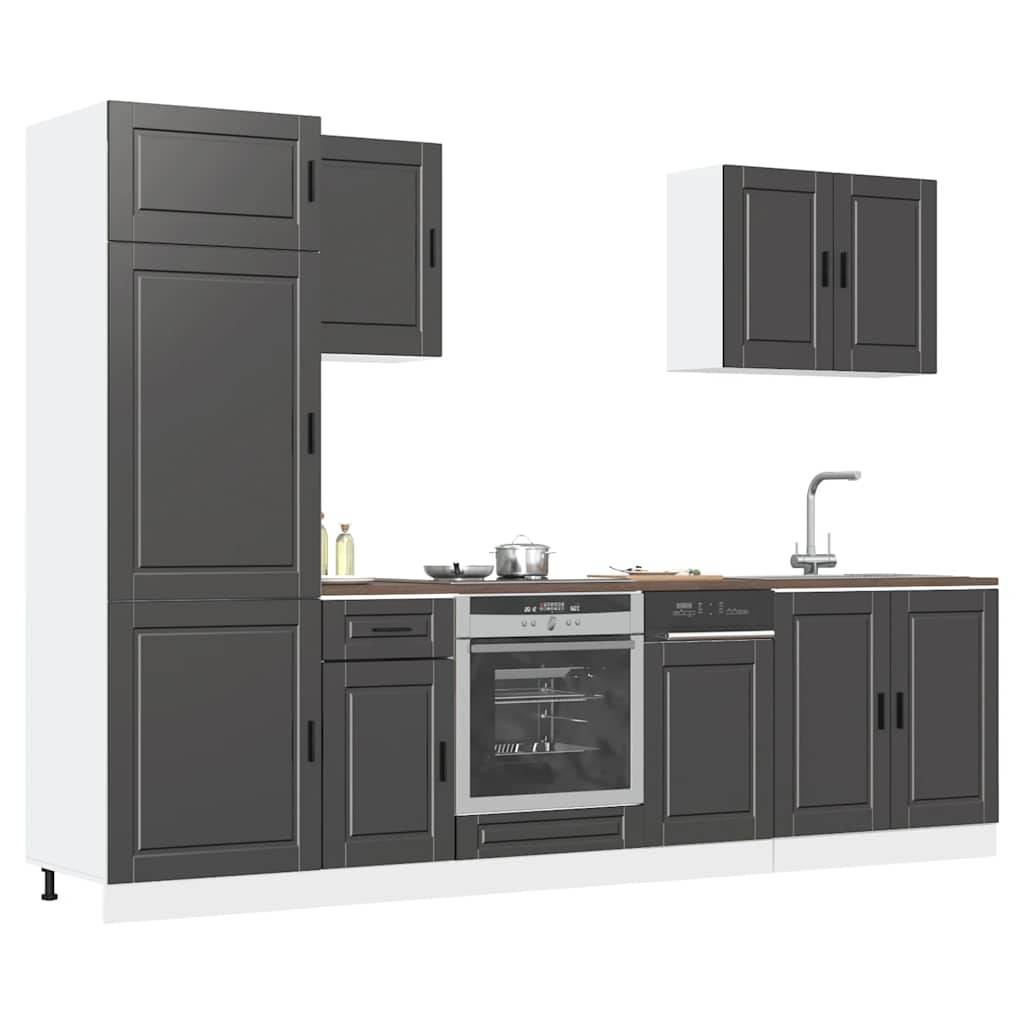 "Porto" 7-Piece White Engineered Wood Kitchen Cabinet Set