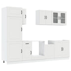 Mueble de cocina Kalmar blanco 8 piezas madera contrachapada
