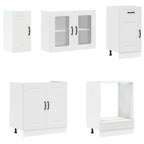 Mueble de cocina Kalmar blanco 8 piezas madera contrachapada