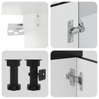 Mueble de cocina Kalmar negra 8 piezas madera contrachapada