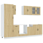 Mueble cocina Kalmar roble sonoma 8 pzas madera contrachapada