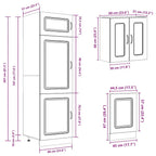 Mueble cocina Kalmar roble ahumado 8 pzas madera contrachapada