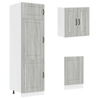 Mueble cocina Kalmar sonoma gris 8 pzas madera contrachapada