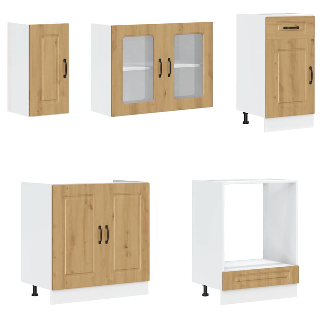 Mueble de cocina Kalmar 8 piezas artesanal roble