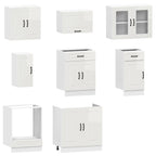 Mueble cocina Kalmar blanco de alto brillo 8 pzas