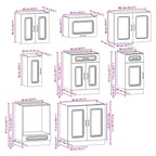Mueble cocina Kalmar blanco de alto brillo 8 pzas