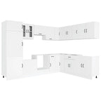 Mueble de cocina Kalmar blanco 14 piezas madera contrachapada