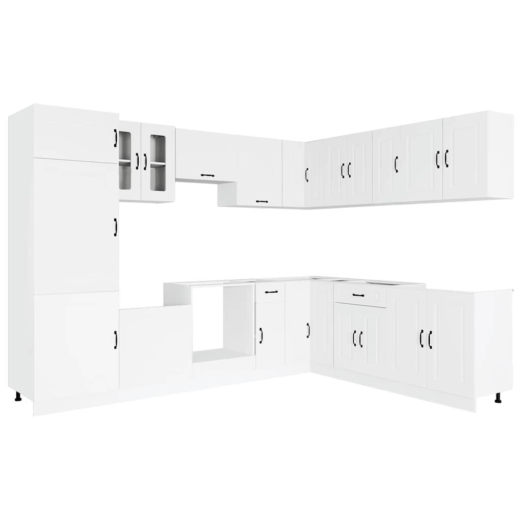 Mueble de cocina Kalmar blanco 14 piezas madera contrachapada