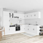 Mueble de cocina Kalmar blanco 14 piezas madera contrachapada