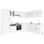 Mueble de cocina Kalmar blanco 14 piezas madera contrachapada