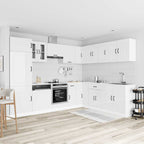 Mueble cocina Kalmar blanco brillo 14 pzas madera contrachapada