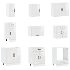 Mueble cocina Kalmar blanco brillo 14 pzas madera contrachapada