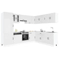 Mueble cocina Kalmar blanco brillo 14 pzas madera contrachapada