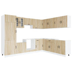 Mueble cocina Kalmar roble sonoma 14 pzas madera contrachapada