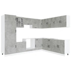 Mueble cocina Kalmar gris hormigón 14 pzas madera contrachapada